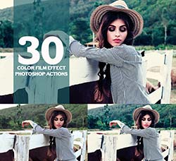 PS动作－30个彩色的胶片色调：30 Color Film Effect Photoshop Actions